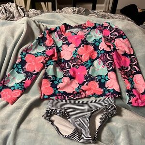 Toddler Long Sleeve Swimsuit top and bottom